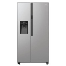 Gorenje SBS Ref, 179x70x92sm, 2 doors., 376(190) L, А++, NF+, Inv., Fresh zone, dispenser, LED display, inox (NRR9185ESXL1)