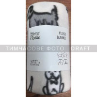 ARDESTO Плед Ardesto Fleece 130x160см, 100% поліестер, песики, сірий (ART0724PB)