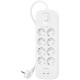Belkin Подовжувач мережевий Belkin 2м, 8хТип, 16А, USB-С/USB-C 30Вт, фільтр, білий (SRB004VF2M-V2)