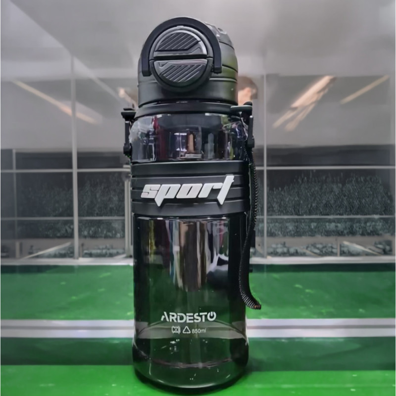 ARDESTO Пляшка для води ARDESTO Urban 850мл, пластик, чорний (AR2285UB)