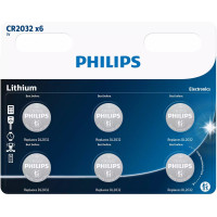 Philips Батарейка літієва CR 2032 блістер, 6 шт (CR2032P6/01B)