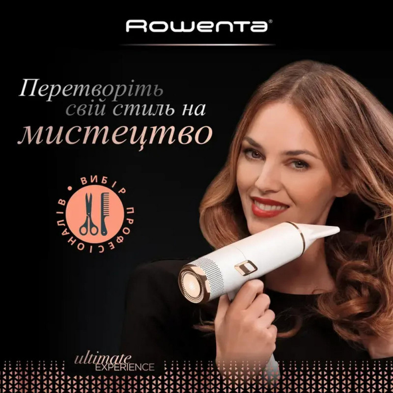 Rowenta hair dryer Ultimate Experience Maestria, 2000W, 3 modes, diffuser, ionization, cold blowing, white (CV9910F3)