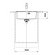 Franke Kitchen sink Maris, fragranite, rectang, no drainboard, 560х510х200mm, bowl - 1, built-in, MRG 610-52 TL, gray slate (114.0716.704)