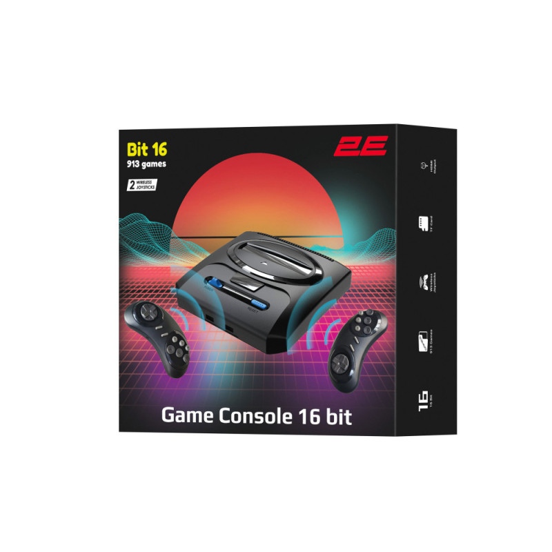 2E Game console, 16bit, 2 wireless gamepad, HDMI, 913 games (2E16BHDWS913)