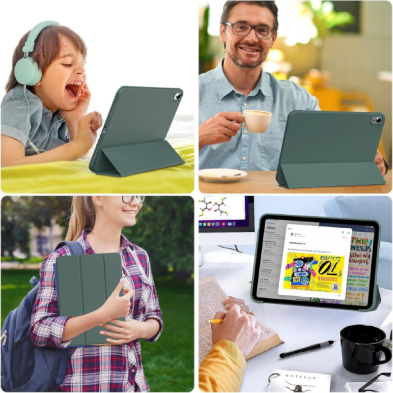 Чехол для планшета BeCover Tri Fold Soft TPU Silicone Apple iPad Air 11" M4 2026 Dark Green (715236)