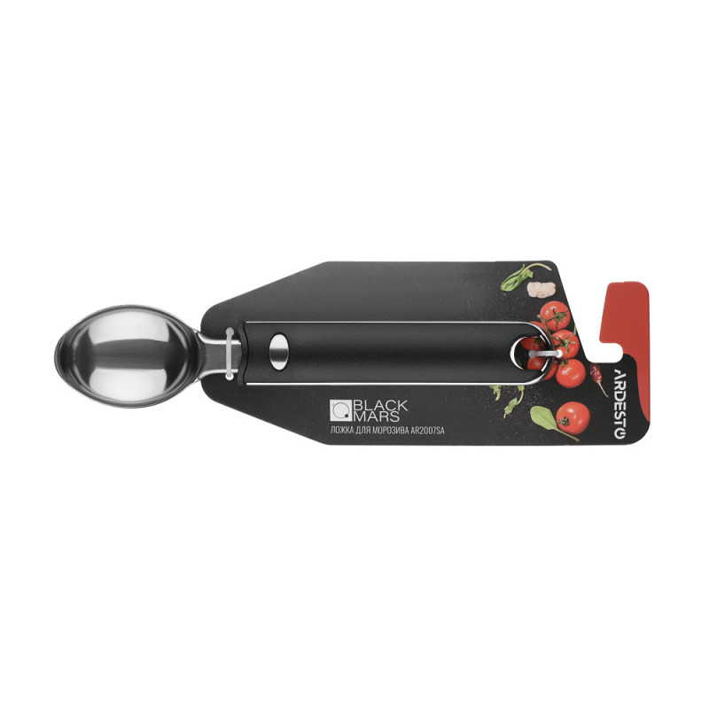 ARDESTO Ice cream spoon Black Mars, 20.5cm, stainless steel, plastic, black (AR2007SA)