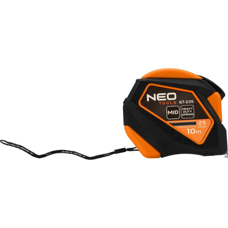 Neo Tools tape measure, 10mx25mm, with winding lock, magnet (67-235)