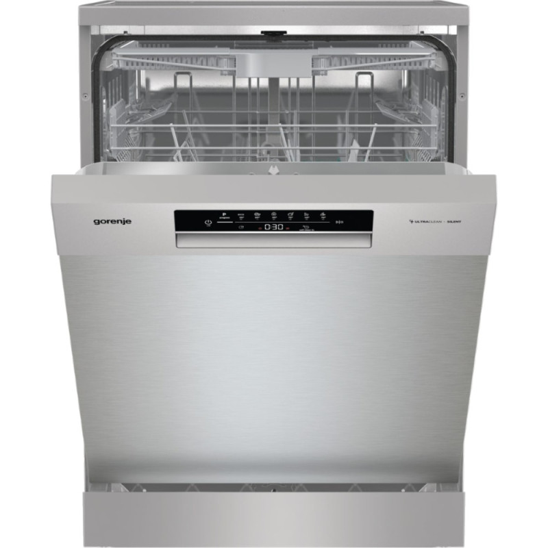 Gorenje Dishwasher, 16sets, A++, 60cm, display, 3 basket, AquaStop, silver (GS643E90X)
