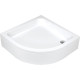 Deante Shower tray Plus II acrylic, half round, 80cm, white (KTU_032B)