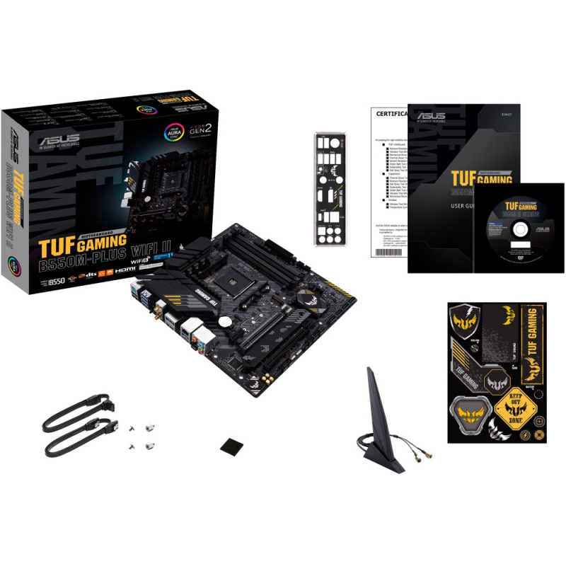 ASUS TUF GAMING B550M-PLUS WIFI II sAM4 B550 4xDDR4 M.2 HDMI DP Wi-Fi BT mATX (90MB19Y0-M0EAY0)