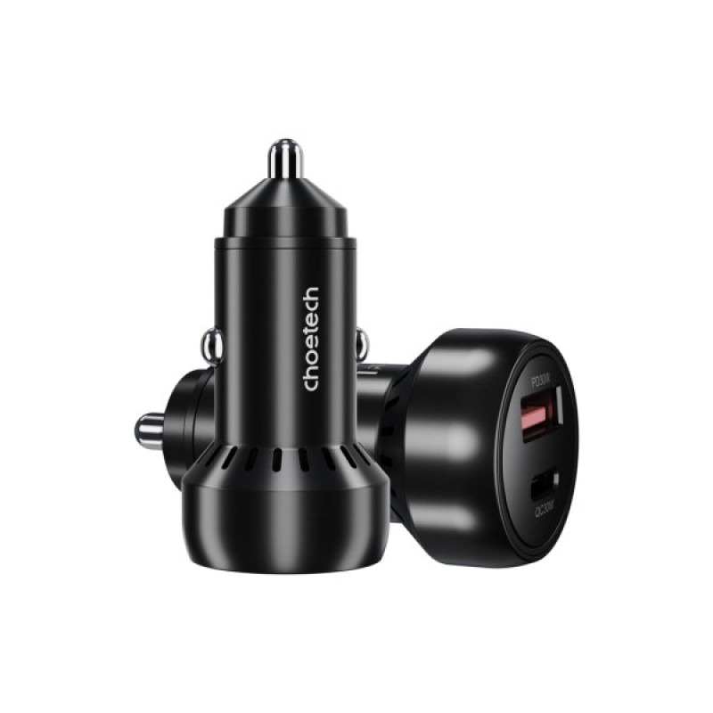 Зарядное устройство Choetech USB-C+USB-A 60W QC3.0/PD/PPS black (TC0014-BK)