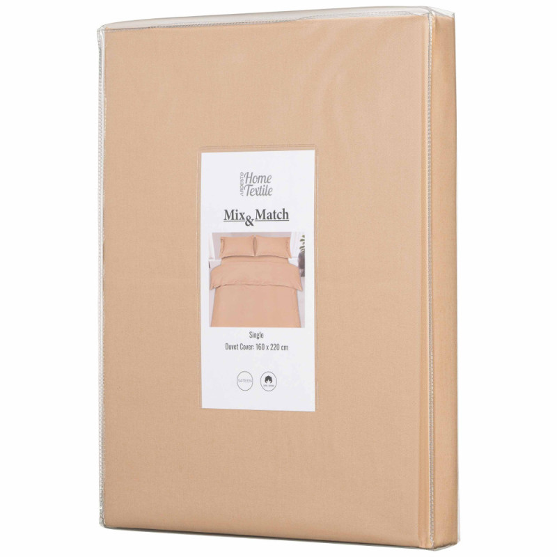 ARDESTO Duvet Cover Mix&Match, sateen, beige, 160x220cm, 100% cotton (ART1622DVI)