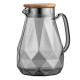 ARDESTO Pitcher with lid Graphite, 1500ml, borosilicate glass, bamboo, stainless steel, gray (AR2615SG)
