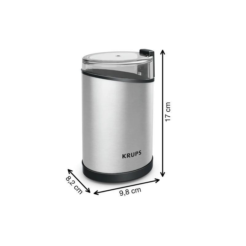 Krups Nivona сoffee grinder rotary, 200W, grain volume-85g, plastic/iron, black (GX204D10)