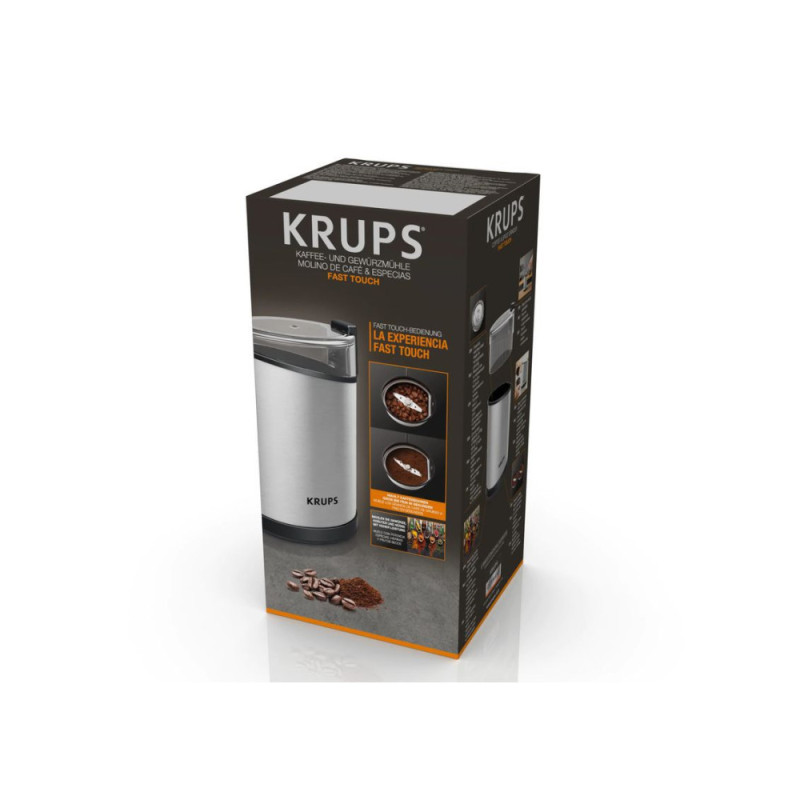 Krups Nivona сoffee grinder rotary, 200W, grain volume-85g, plastic/iron, black (GX204D10)