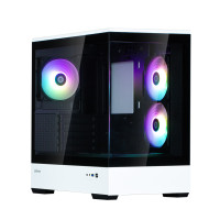 Zalman PC case P30 without PSU, 1xUSB3.0, 1xUSBType-C, 3x120mm ARGB, VGA 420mm, LCS ready, TG Side Panel, mATX, black/white (P30BW)