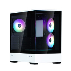 Zalman PC case P30 without PSU, 1xUSB3.0, 1xUSBType-C, 3x120mm ARGB, VGA 420mm, LCS ready, TG Side Panel, mATX, black/white (P30BW)