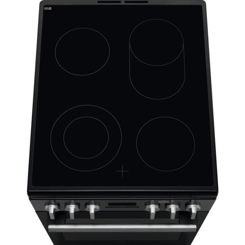 Electrolux Плита электрическая стеклокерамическая, 58л, 50x60см, дисплей, конвекция, пар, черный (LKR564200K)