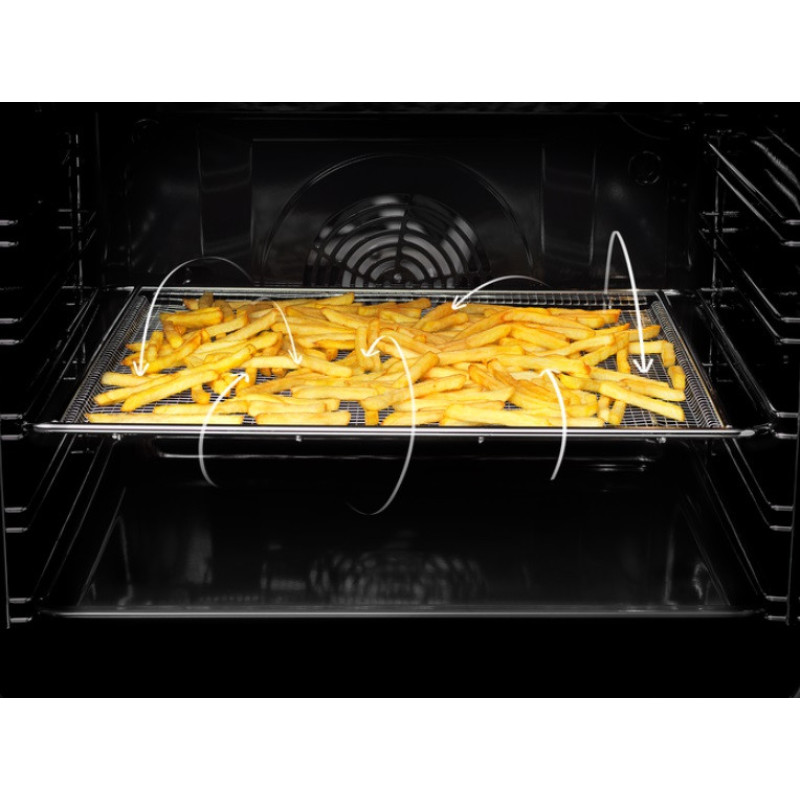 Electrolux Плита электрическая стеклокерамическая, 58л, 50x60см, дисплей, конвекция, пар, черный (LKR564200K)