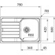 Franke Мойка кухонная Franke Spark, нерж.сталь, прямоуг., с крылом, 780х500х340мм, чаша- 1, врезная, SKL 611-78, нерж декор (101.0716.715)