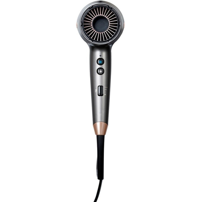 Remington Hair dryer, 2W, 8 modes, diffuser, ionization, cold blowing, case, grey (D6077)