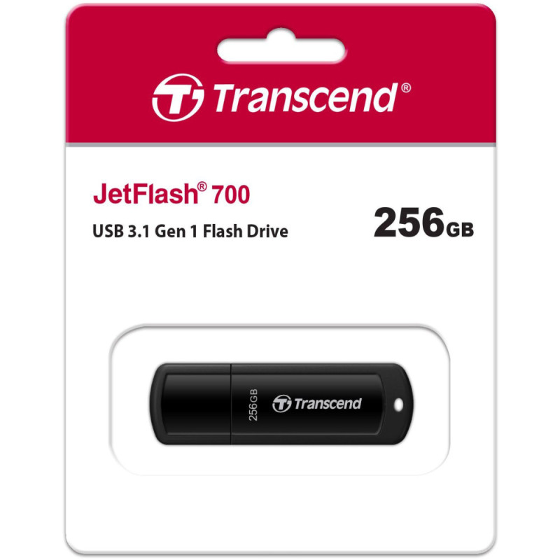 Transcend 256GB USB 3.1 Type-A JetFlash 700 Black (TS256GJF700)