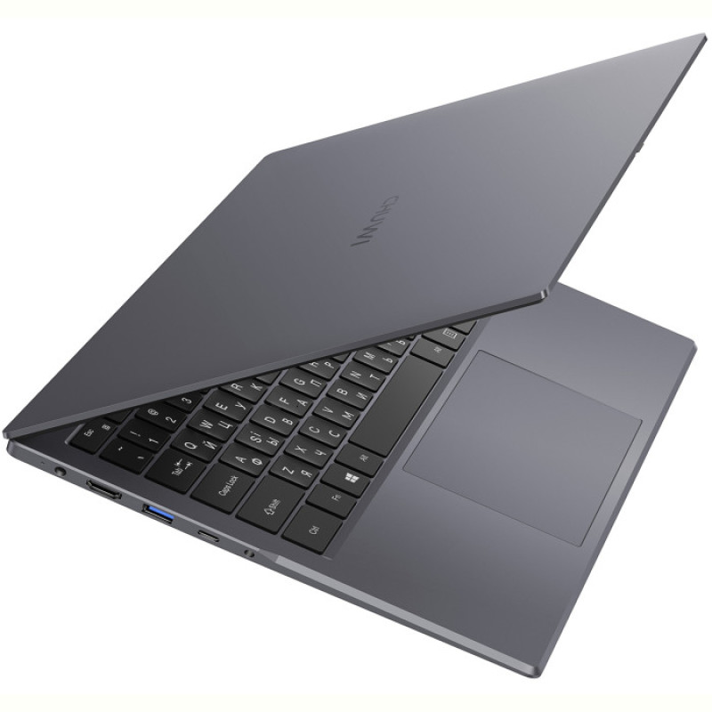 Ноутбук Chuwi GemiBook XPro (8,256) (CWI574,CW-112290); 14" (1920x1080) IPS LED глянцевый антибликовый , Intel Processor N100 (3.4 ГГц) , RAM 8 ГБ , SSD 256 ГБ , Intel UHD Graphics , без ОП , Wi-Fi , BT , веб-камера , Windows 11 Home , 1.5 кг , серый металлик