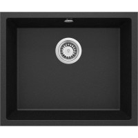 Deante Мойка кухонная Corda, гранит, прямоуг., без крыла, 550х460х204мм, чаша - 1, накладная, металлический графит (ZQA_G10C)