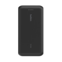Belkin Акумулятор портативний літій-іонний Power Bank Belkin 20000мА·год, 20Вт, з інтегрованим кабелем USB-C, чорний (BPB024HQBK)