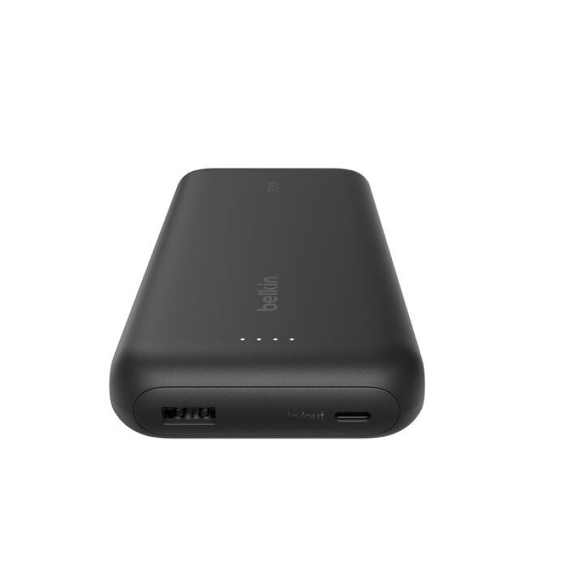 Belkin Акумулятор портативний літій-іонний Power Bank Belkin 20000мА·год, 20Вт, з інтегрованим кабелем USB-C, чорний (BPB024HQBK)