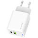 Зарядное устройство ColorWay C101E GaN Mini 45W PD PPS USB-C + USB-A QC4.0 white (CW-CHS060PD-WT)
