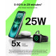 Belkin Зарядний пристрій бездротовий Belkin UltraCharge 2-in-1 Foldable Magnetic Charging 25Вт, чорний (WIZ039KQBK)