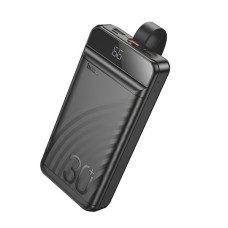 Батарея универсальная HOCO 30000mAh Element PD/20W, QC/22.5W, LED Lamp, Black (J123B / 714735)