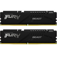 Модуль памяти для компьютера DDR5 16GB (2x8GB) 5200 MHz FURY Beast Black Kingston Fury (ex.HyperX) (KF552C40BBK2-16)