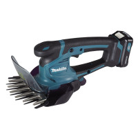 Makita Аккумуляторные ножницы для травы UM600DWYE, 10,8 В, аккумулятор 2×1,5 А·ч, лезвие 16 см, вес 1,5 кг