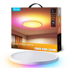 Govee Потолочний світильник 12" Smart Ceiling Light, RGBWW + RGBIC, WI-FI/Bluetooth, білий (H80A1C01)