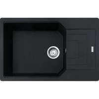 Franke Kitchen sink Urban, fragranite, rectang., with drainboard, 780х500х220mm, bowl - 1, built-in, UBG 611-78 XL, matt black (114.0701.803)