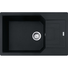 Franke Kitchen sink Urban, fragranite, rectang., with drainboard, 780х500х220mm, bowl - 1, built-in, UBG 611-78 XL, matt black (114.0701.803)
