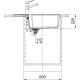 Franke Kitchen sink Urban, fragranite, rectang., with drainboard, 780х500х220mm, bowl - 1, built-in, UBG 611-78 XL, matt black (114.0701.803)