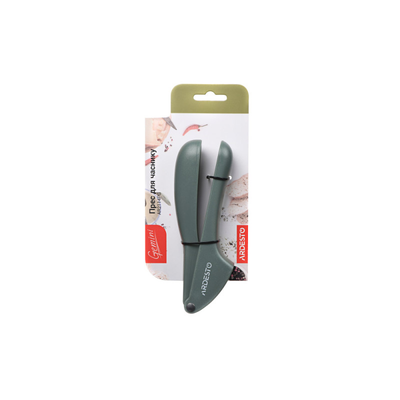 ARDESTO Garlic Press Gemini, stainless steel, plastic, green (AR2114PG)