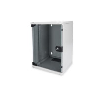Digitus Шафа 10" 9U 312x300, скляні двері, 30kg max, сірий (DN-10-09U)