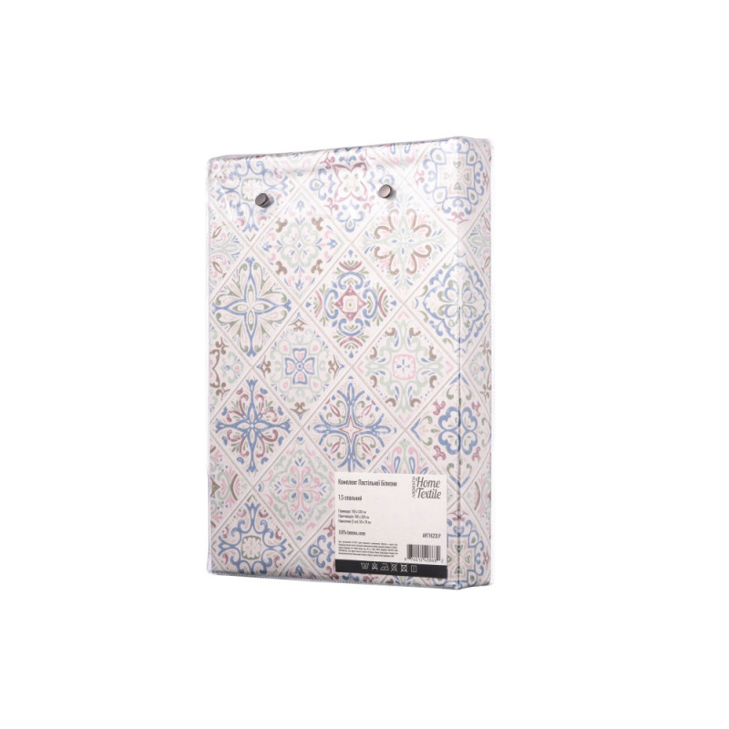 ARDESTO Bedding set 2.0 Gloria, sateen, duvet cover 200x220cm, sheet 230x240cm, pillowcases (2) 50x70cm, 100% cotton, azulejo pink (ART2022LP)