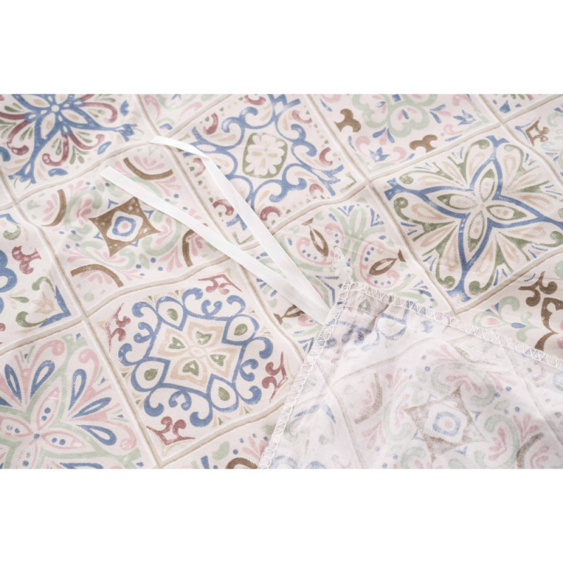 ARDESTO Bedding set 2.0 Gloria, sateen, duvet cover 200x220cm, sheet 230x240cm, pillowcases (2) 50x70cm, 100% cotton, azulejo pink (ART2022LP)