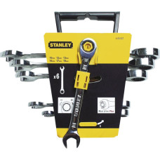 Stanley Wrenches, set of 6, combined, with ratchet, 10-19 mm (4-89-907)