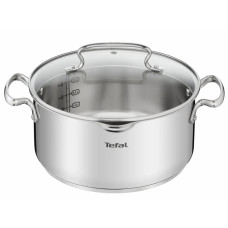 Tefal DUETTO+ saucepan, 5L, with lid, stainless steel, glass (G7194656)