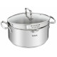 Tefal DUETTO+ saucepan, 5L, with lid, stainless steel, glass (G7194656)