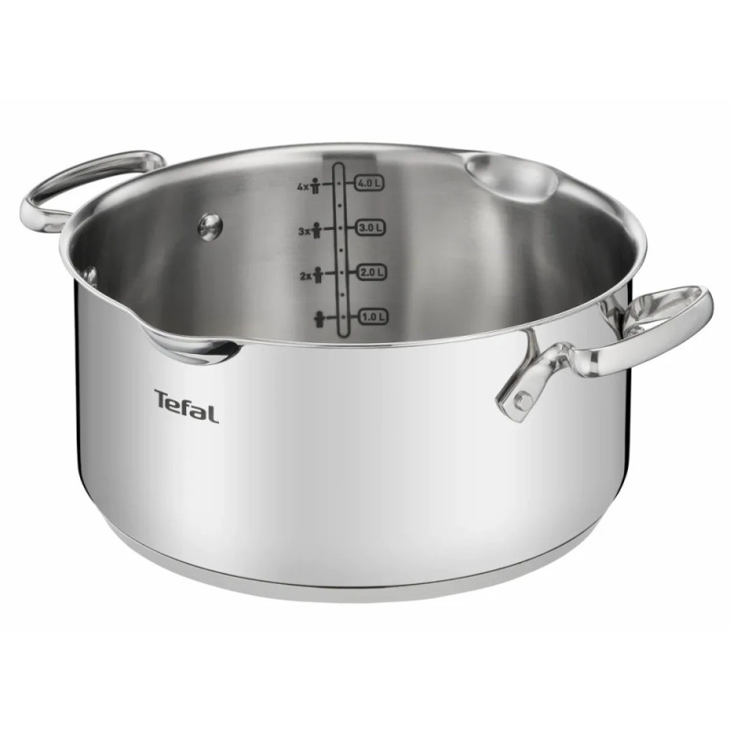 Tefal DUETTO+ saucepan, 5L, with lid, stainless steel, glass (G7194656)