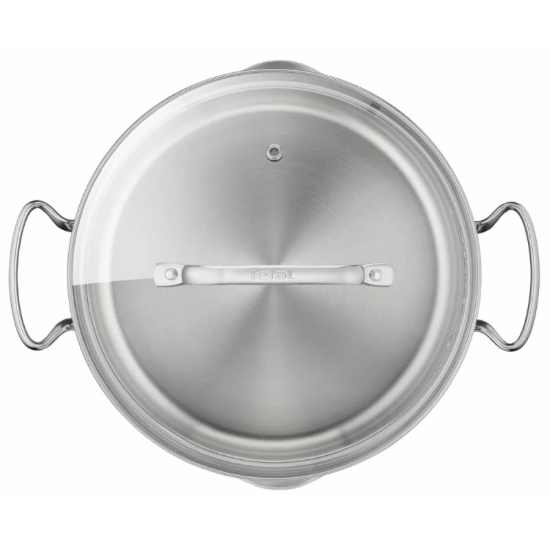 Tefal DUETTO+ saucepan, 5L, with lid, stainless steel, glass (G7194656)