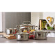 Tefal DUETTO+ saucepan, 5L, with lid, stainless steel, glass (G7194656)