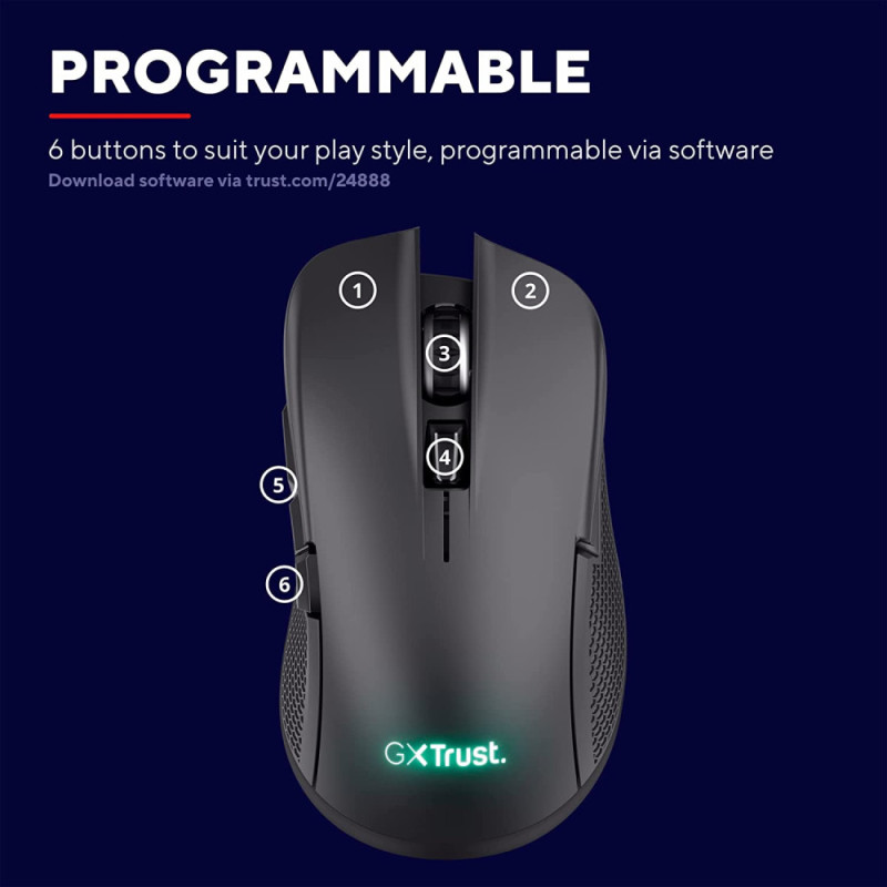 Trust Mouse GXT 923 YBAR WL Black (24888_TRUST)